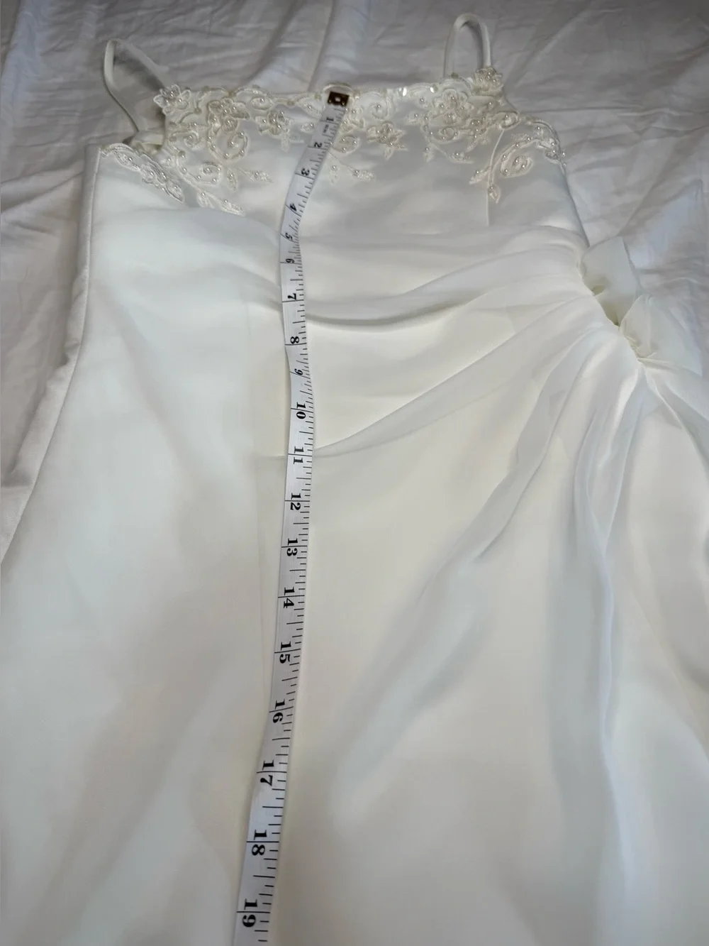 David's Bridal Ivory Flower/Communion Dress size 8 - Picture 8 of 11
